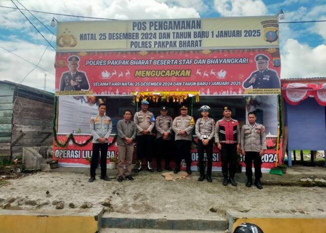  Ops Lilin Toba 2024, Wakapolres Pakpak Bharat Cek Personil Pos Pengamanan dan Pos Pelayanan Hari Natal