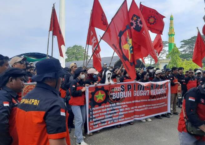  SPIM-KPBI Demo di Pemda Morowali, Tuntut Lima Poin Kesejahteraan Pekerja