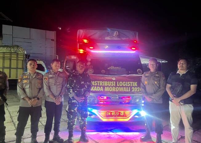  Polres Morowali Kawal Ketat Logistik Pilkada Menuju KPU Kabupaten
