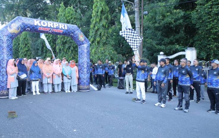  Semarak Hut Korpri Ke-53 Tahun, DPK Korpri Kabupaten Asahan Gerak Jalan Santai