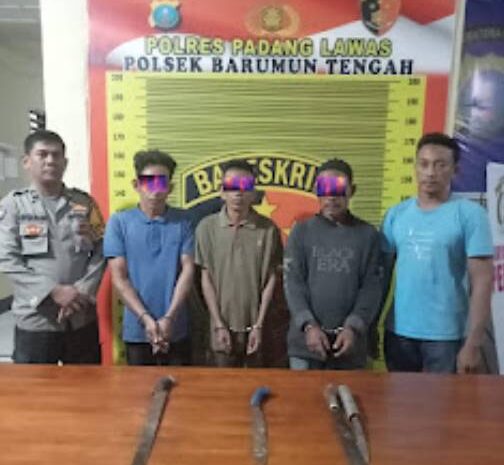  Polsek Barteng Bersama Polres Palas Berhasil Tangkap Tiga Pelaku Kekerasan