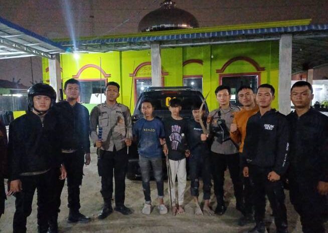  Berantas Kejahatan Jalanan, Polisi Amankan Lima Pelaku Tawuran di Jalan Selambo Medan