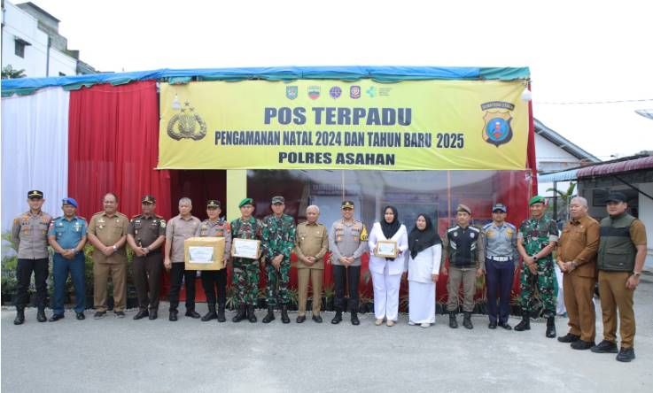  Tinjau Pos Nataru 2024 Bersama Forkopimda, Bupati Asahan Pastikan Arus Mudik Berjalan Lancar