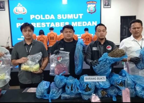  Sindikat Pengedar 46 Kg Ganja Diringkus