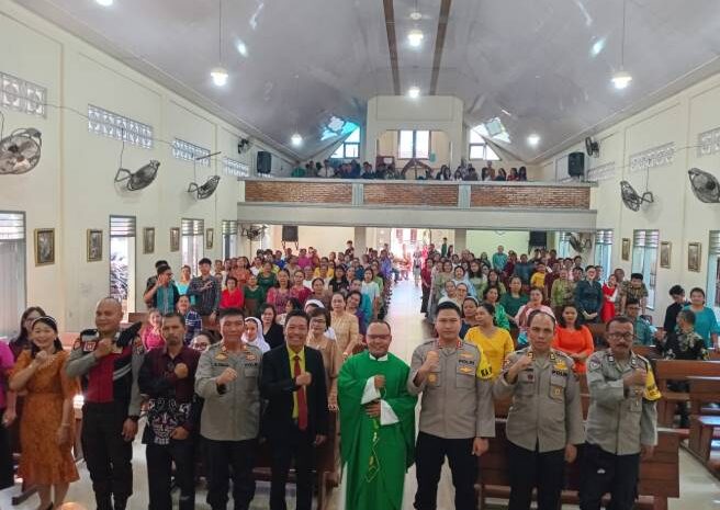  Minggu Kasih, Kapolres Sibolga Silaturahmi Dengan Jemaat Gereja Katholik Ketapang Sibolga