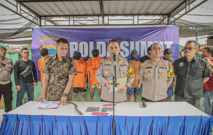  Kapolres Serdang Bedagai Gelar Press Release Kasus Tindak Pidana Begal