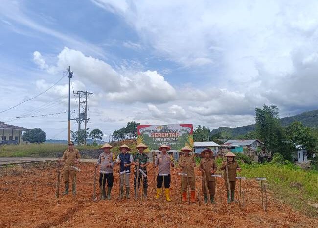  Penanaman Jagung Serentak di Bukit Panomboman, Polres Sibolga Dukung Swasembada Pangan 2025