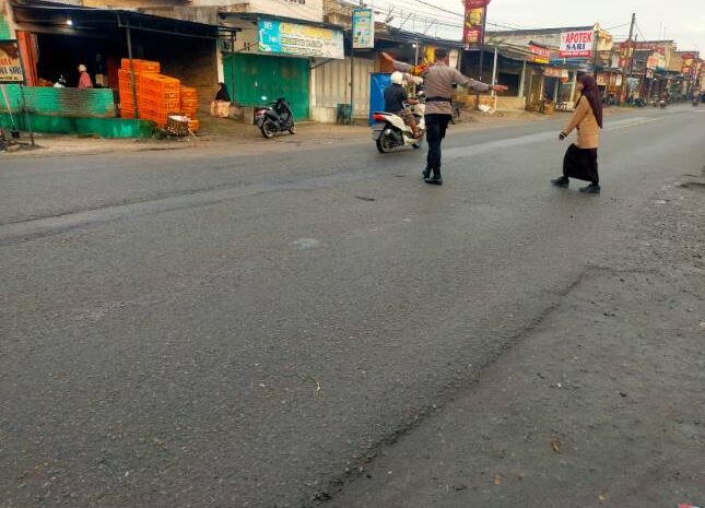  Tingkatkan Keamanan dan Keselamatan, Polsek Indrapura Gelar Gatur Pagi