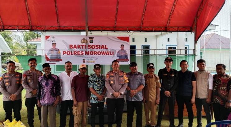  Kapolres Morowali Gelar Kunjungan Kerja dan Bakti Sosial di Desa Tanjung Harapan