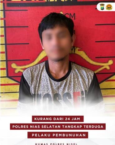  Kurang Dari 24 Jam, Polres Nias Selatan Tangkap Terduga Pelaku Pembunuhan