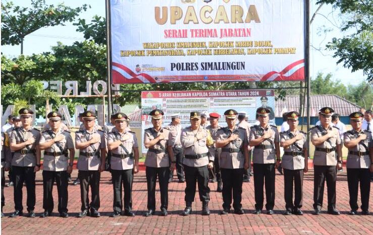  Kapolres Simalungun Pimpin Sertijab: Lima Pejabat Utama Dilantik di Awal 2025