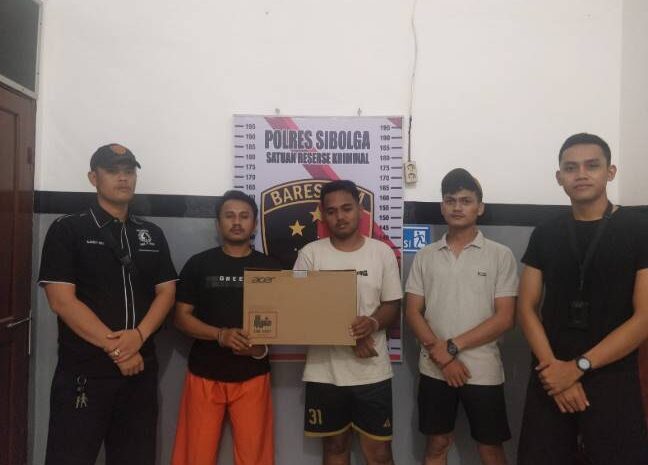  Polres Sibolga Amankan Dua Pencuri Laptop Milik Mahasiswa