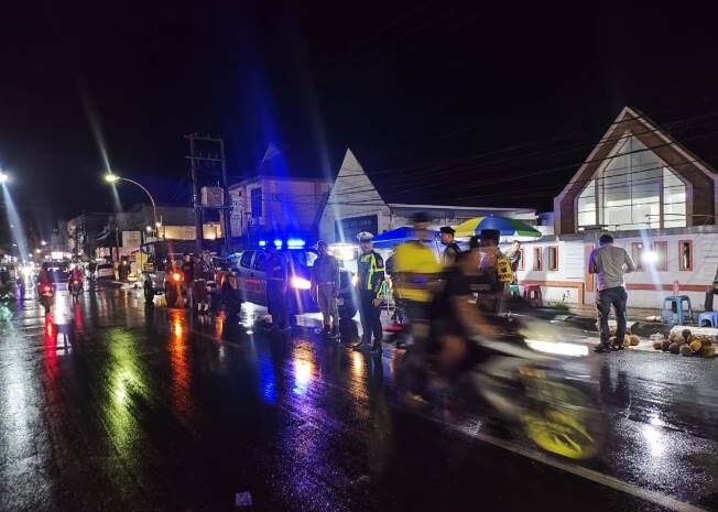  Personil Polres Sibolga Laksanakan Patroli Tiga Pilar dan Razia Cegah Kejahatan Jalanan