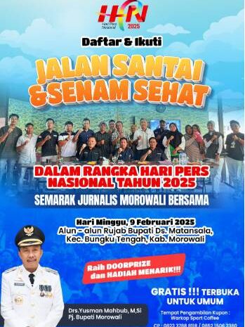  Jurnalis Morowali Siap Gelar Jalan Santai & Senam Sehat Sambut HPN