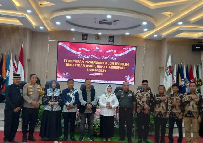  Pj Bupati Morowali Hadiri Rapat Pleno Terbuka Penetapan Pasangan Calon Terpilih Bupati dan Wakil Bupati Morowali di Kantor KPU Morowali