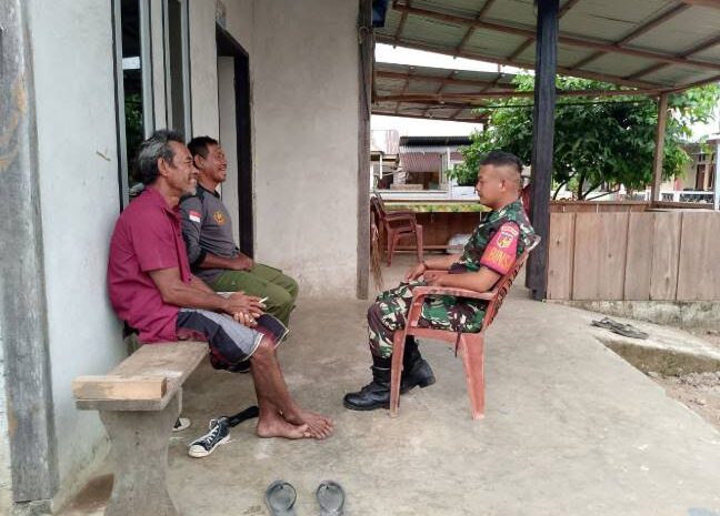 Babinsa Koramil 1311-06/Bungku Utara Laksanakan Anjangsana di Desa Tirowangan Atas