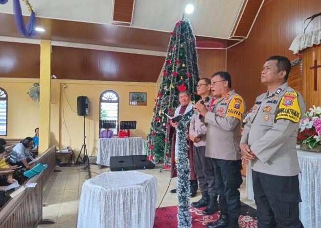  Minggu Kasih, Polres Sibolga Sambangi Gereja GKPI Sibolga Berikan Imbauan Kamtibmas