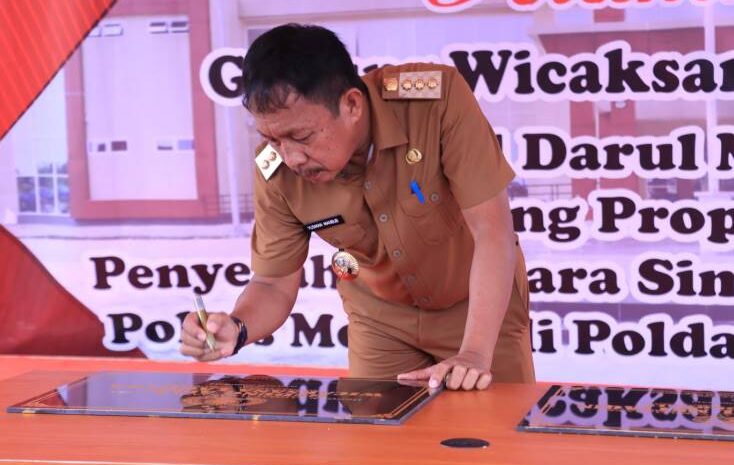  Pj Bupati Morowali Resmikan Gedung Aula Wicaksana Laghawa Polres Morowali