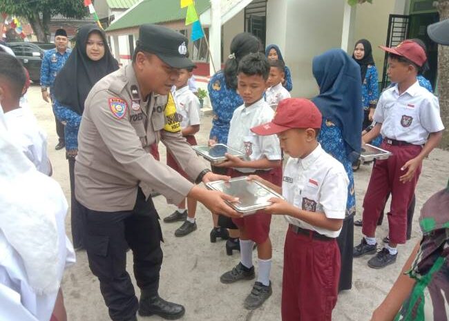  Polres Serdang Bedagai Dampingi Peninjauan Perdana Makan Bergizi Gratis (MBG)