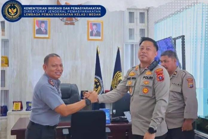  Sinergi Terjalin, Kalapas Kelas I Medan Terima Kunjungan Kapolsek Medan Helvetia