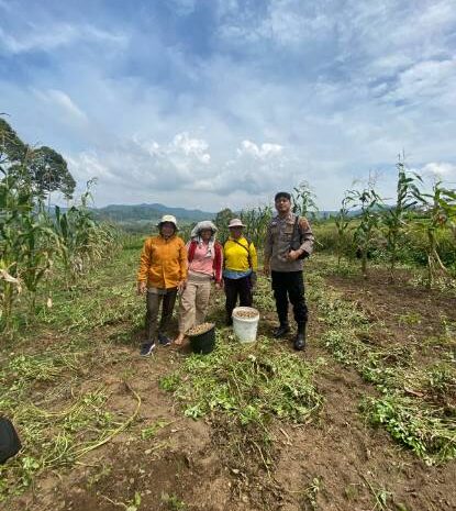  Dukung Program Ketahanan Pangan Kolaborasi Dengan PPL, Personil Polres Pakpak Bharat Sambangi Warga Binaan di Desa