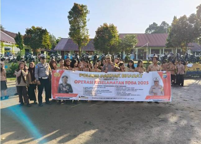  Dekat Dengan Dunia Pendidikan, Polres Pakpak Bharat Lakukan Sosialisasi Ops Keselamatan Toba 2025 Di SMA Negeri 1 Tinada