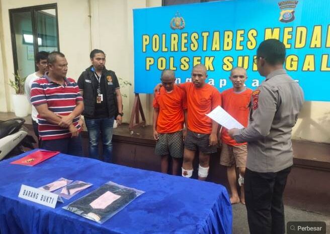  Polsek Sunggal Ringkus Tiga Diduga Pelaku Pencurian