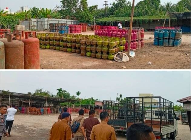  Tim Gabungan Gerebek Gudang Oplosan Gas di Marelan