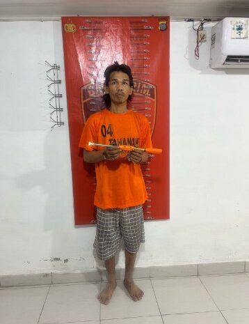  Polsek Pantai Cermin Tangkap Pelaku Pencurian Pintu Besi Kandang Babi