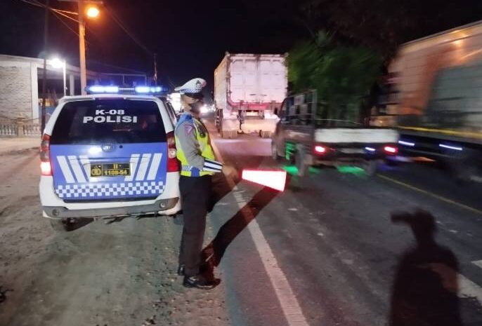 Satlantas Polres Batubara Tingkatkan Patroli Blue Light di Lokasi Rawan Macet dan Laka