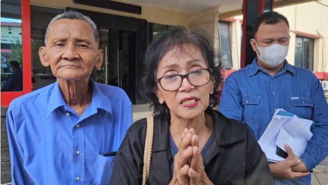  Sambangi Polda Sumut, Pasangan Lansia asal Asahan Beharap kepada Presiden Prabowo