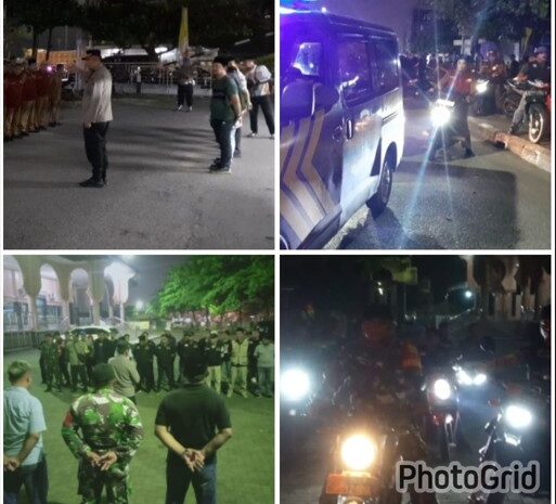  Polsek Patumbak Bersama Tiga Pilar Gelar Patroli Malam Hingga Dini Hari, Antisipasi Tindak Kejahatan Jalanan