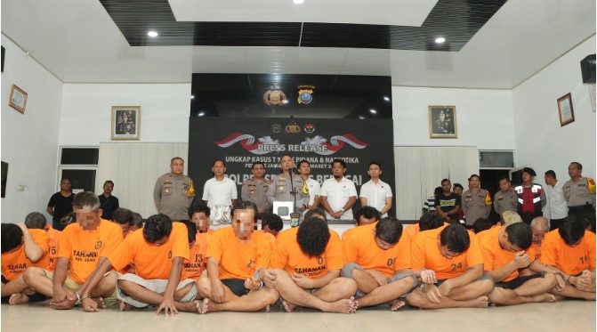  Kapolres Sergai Gelar Press Release Ungkap Kasus Periode Januari – Maret 2025