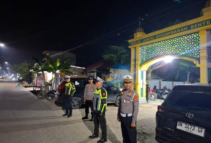  Satlantas Polres Morowali Gelar Pengamanan Shalat Tarawih Jaga Ketertiban Selama Ramadhan