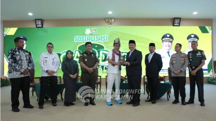  Bersama Anggota Komisi III DPR RI, Bupati Asahan Ikuti Sosialisasi Jaga Desa