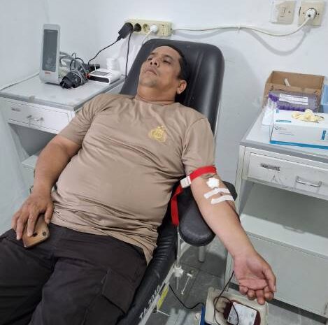  Personil Polres Pakpak Bharat Donor Darah Bantu Pasien Penderita Sakit Hipormenorea RSUD Salak