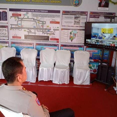  Pos Pelayanan Simpang Kayu Besar Ikuti Anev Zoom Meeting Dengan Posko Polda Sumut di Operasi Ketupat Toba 2025