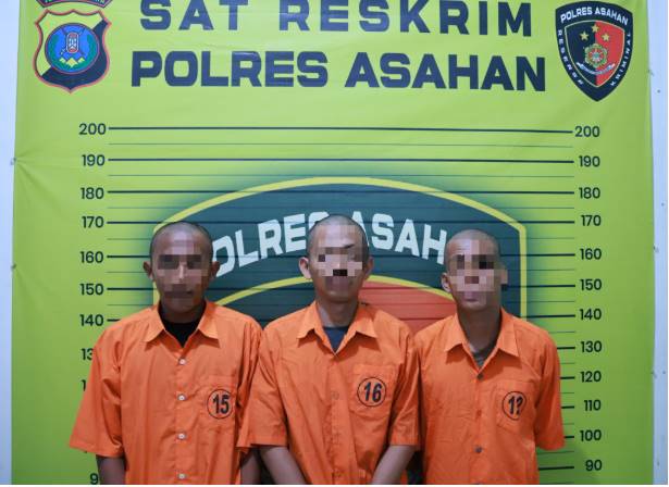  Polres Asahan Tangkap 3 Pelaku Geng Motor