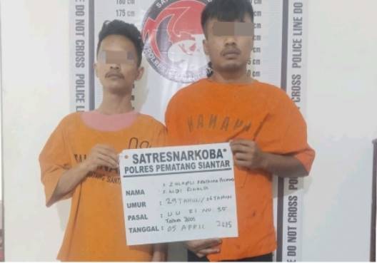 Polres Pematangsiantar Ringkus Dua Pengedar Sabu Kelurahan Sumber Jaya