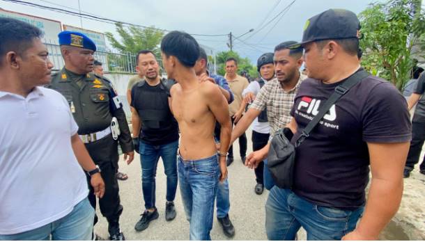  Personel Gabungan TNI-Polri Tangkap 7 Terduga Pelaku Penyerangan Anggota Polres Pelabuhan Belawan di Bagan Deli