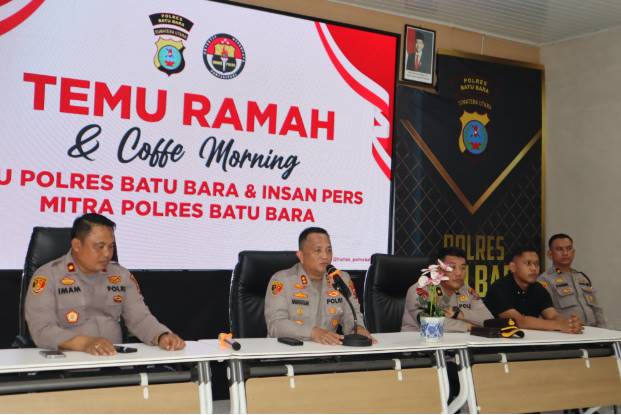  Polres Batubara Perkuat Hubungan Dengan Media melalui Temu Rama dan Coffe Morning