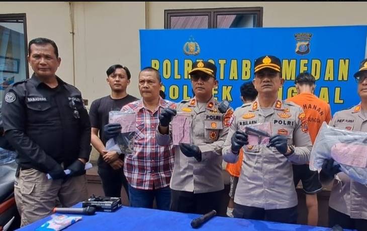  Polsek Sunggal Sikat 4 Pelaku Curanmor, 3 Ditembak