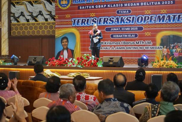  Hadiri Perayaan Paskah dan Hut Saitun GBKP Klasis Medan Delitua, Rico Waas : Lansia Harus Mendapatkan Perhatian dan Kasih Sayang