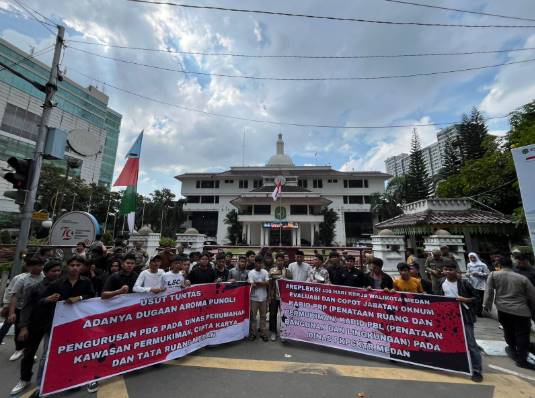  GEMA Demo Dugaan Pungli di Dinas Perkim Medan, Tuntut Kadis Diperiksa