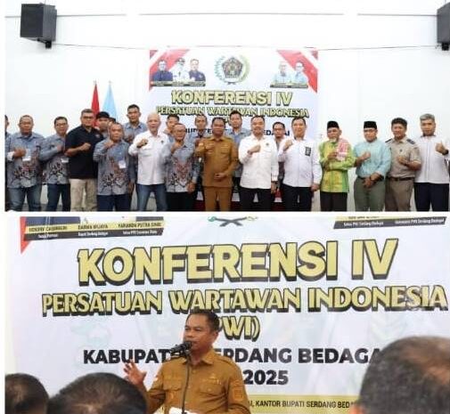  Konferensi IV PWI Sergai, Bupati Darma Wijaya Tegaskan Pentingnya Peran Wartawan dalam Pembangunan Daerah