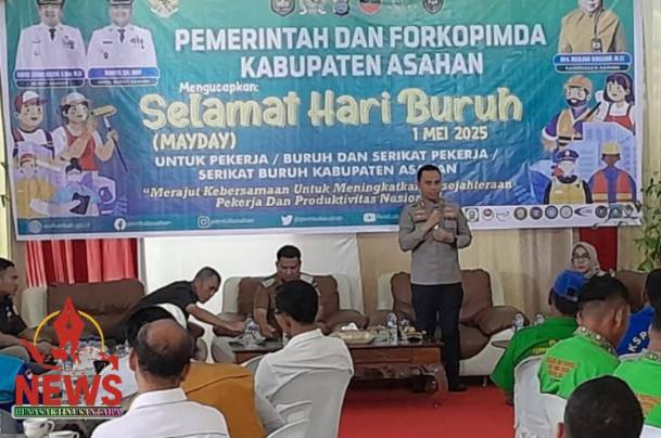  Peringati Hari Buruh, Polres Asahan Dorong Hubungan Harmonis Buruh dan Perusahaan