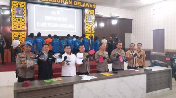  Polres Pelabuhan Belawan Ungkap Kasus Kriminal dan Tawuran Gemot
