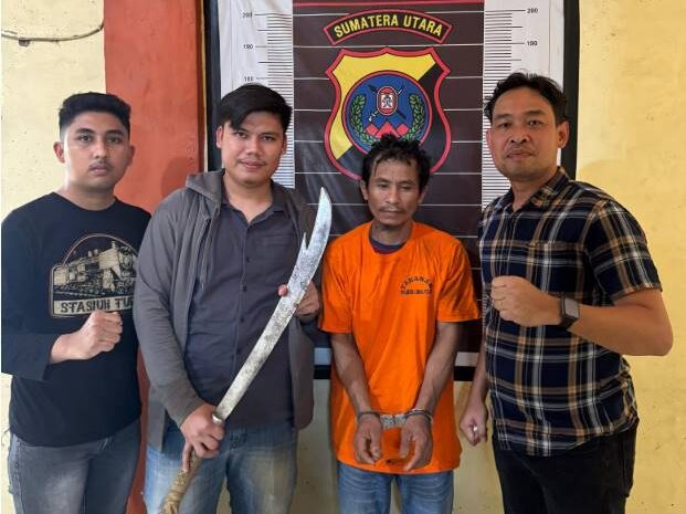  Tersangka Pengancam Kades Dengan Parang Panjang Diringkus Polsek Lima Puluh