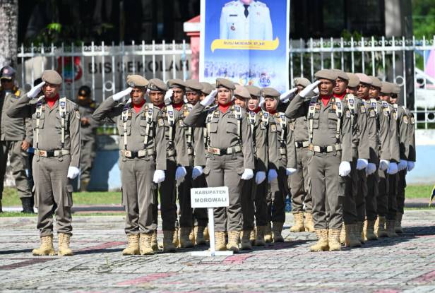  Morowali Ambil Bagian Dalam Apel Kesiapsiagaan Hut Satpol PP, Damkar dan Satlinmas Tingkat Provinsi Sulteng di Parigi Moutong