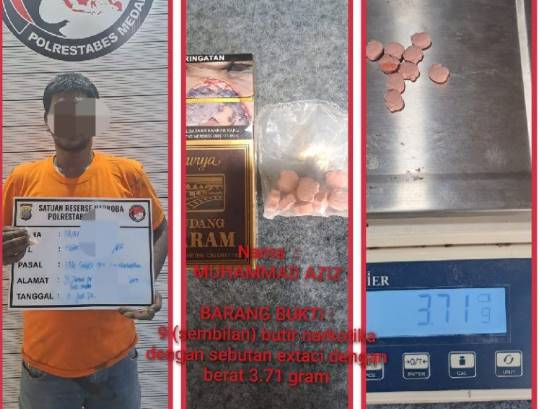  Terduga Pelaku Pengedar Inex Dimankan Satnarkoba Polrestabes Medan di Jalan Zainul Arifin